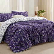 Reversible Floral Print Comforter Set