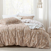 Reversible Floral Print Comforter Set
