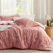 Reversible Floral Print Comforter Set