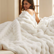 Bubble Faux Fur Blanket