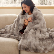 Bubble Faux Fur Blanket