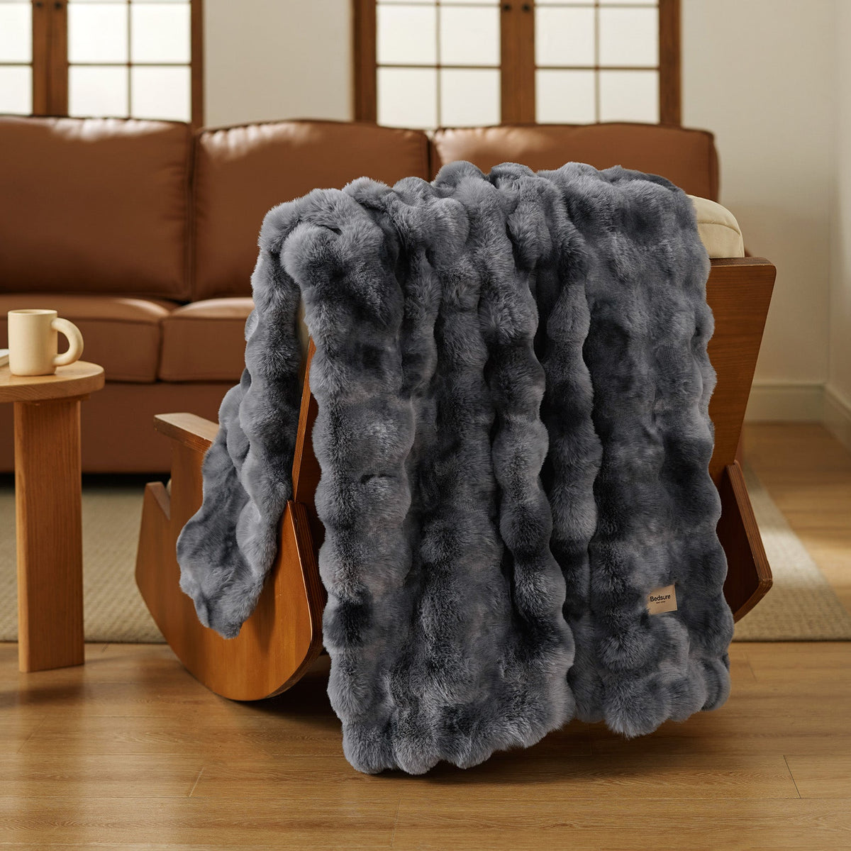 Bubble Faux Fur Blanket
