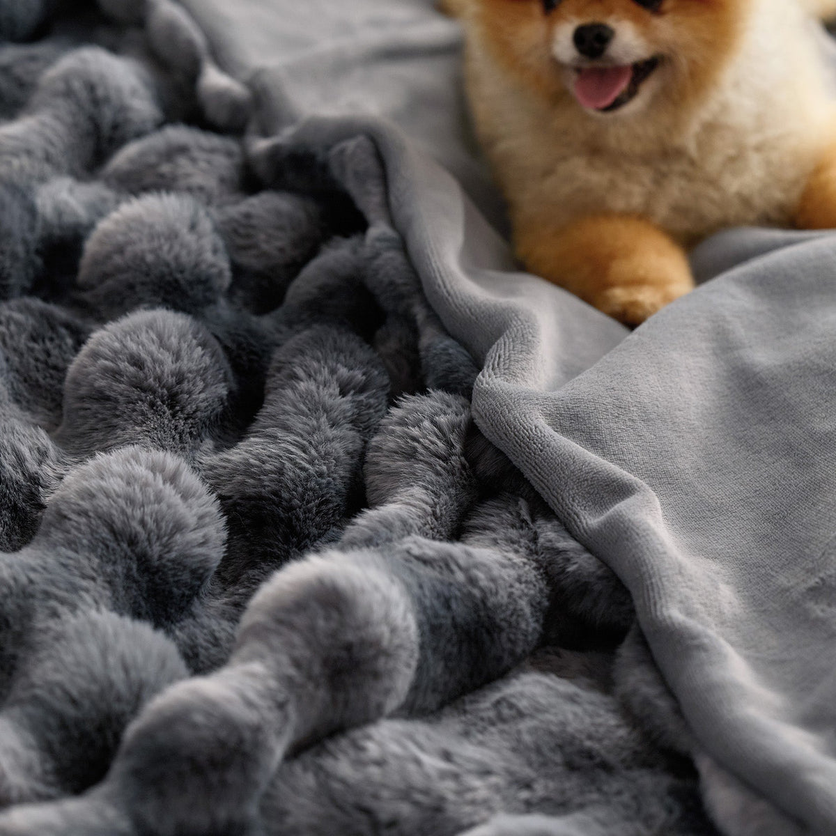 Bubble Faux Fur Blanket