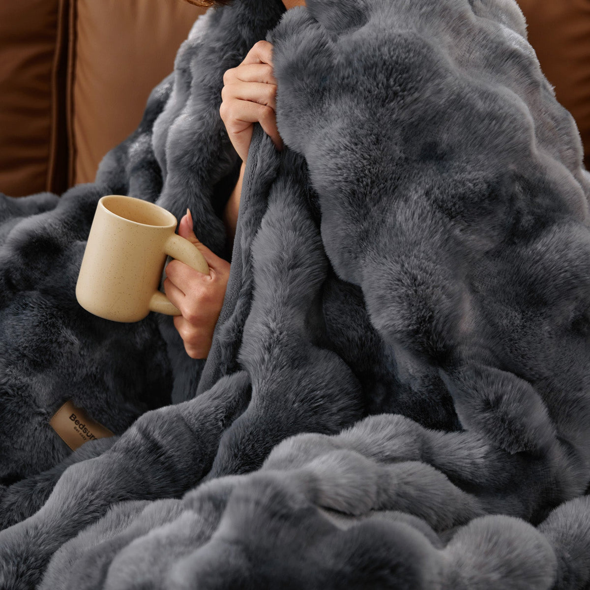 Bubble Faux Fur Blanket