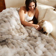 Bubble Faux Fur Blanket