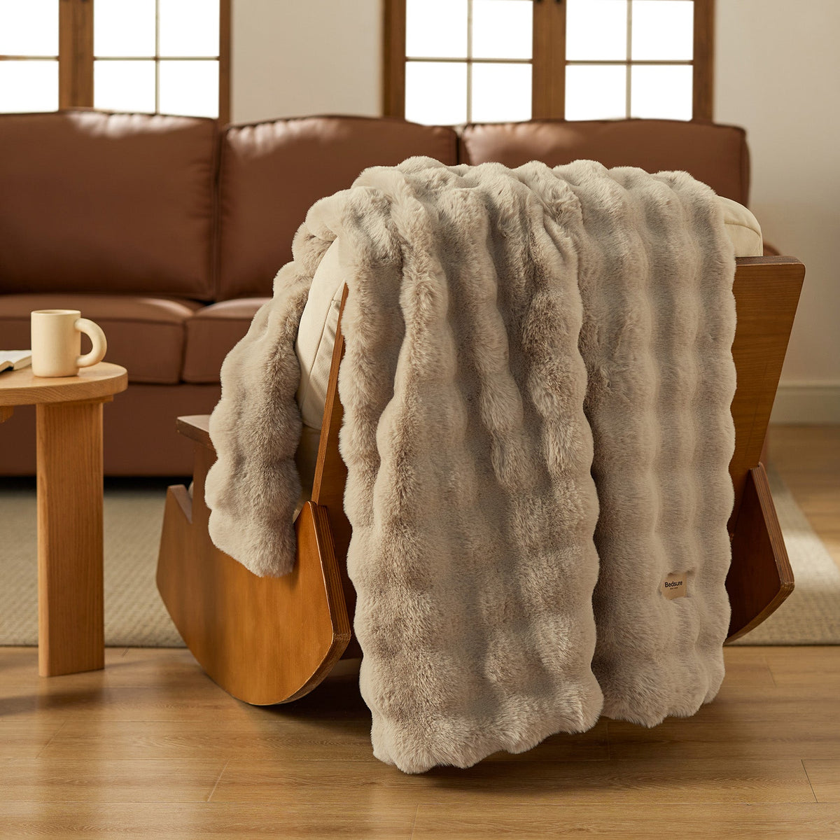 Bubble Faux Fur Blanket