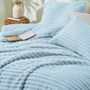Striped Flannel Comforter Set