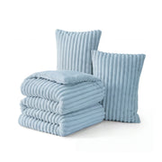 Striped Flannel Comforter Set