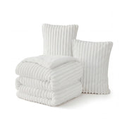 Striped Flannel Comforter Set