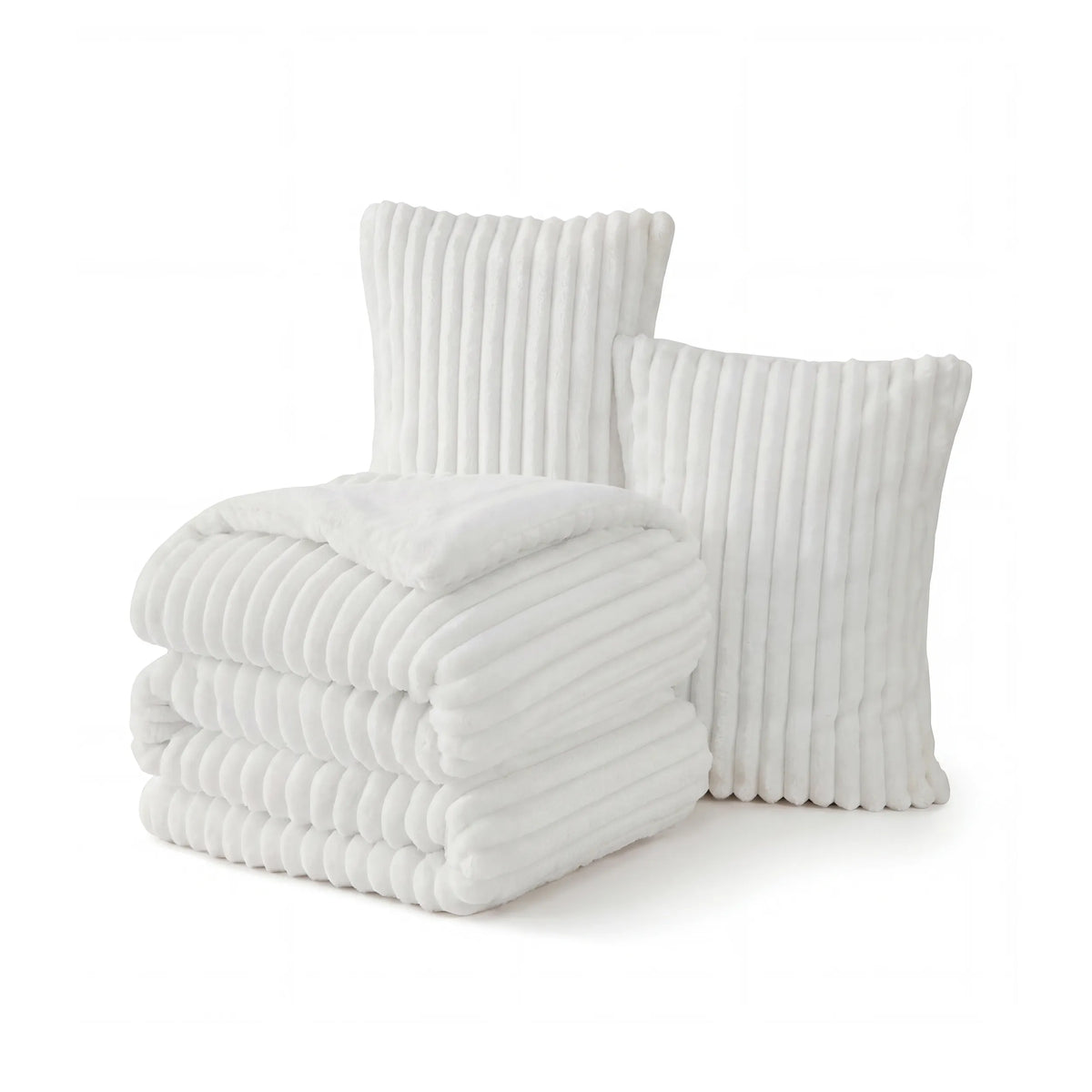 Striped Flannel Comforter Set