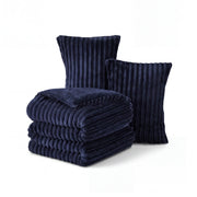 Striped Flannel Comforter Set