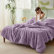 Striped Flannel Comforter Set