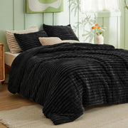 Striped Flannel Comforter Set