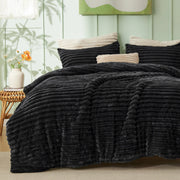 Striped Flannel Comforter Set