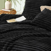Striped Flannel Comforter Set