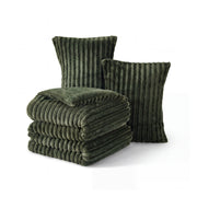 Striped Flannel Comforter Set