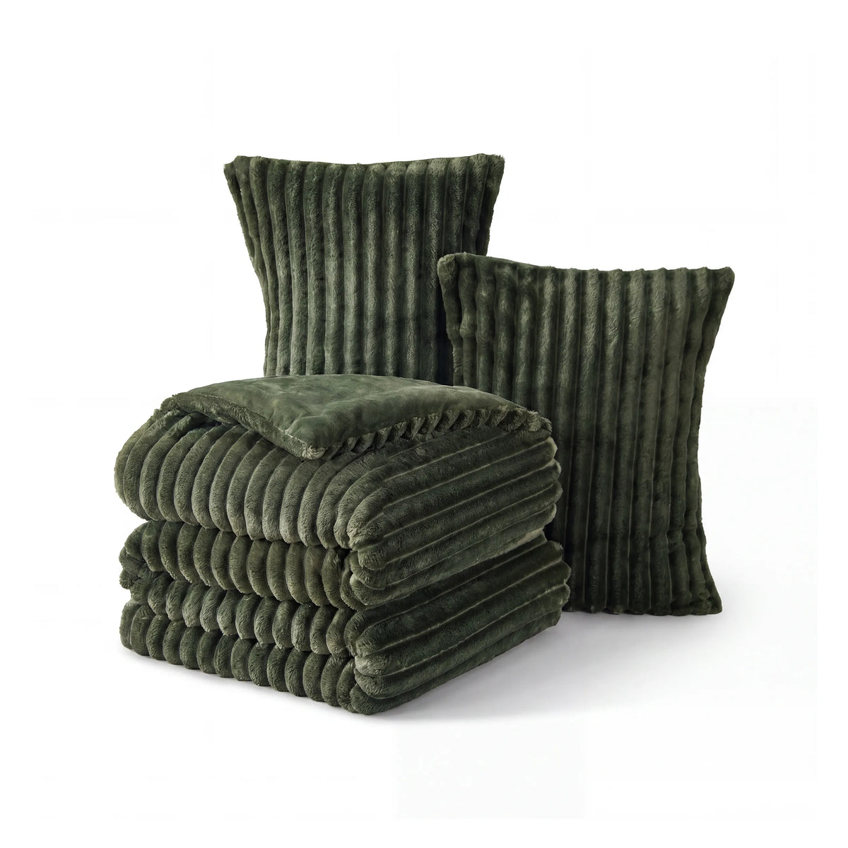 Striped Flannel Comforter Set