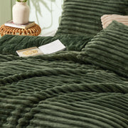Striped Flannel Comforter Set
