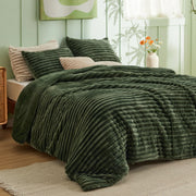 Striped Flannel Comforter Set