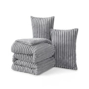 Striped Flannel Comforter Set