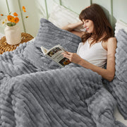 Striped Flannel Comforter Set