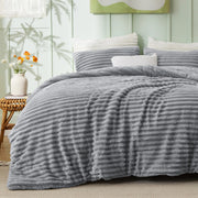 Striped Flannel Comforter Set