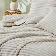 Striped Flannel Comforter Set