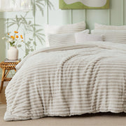 Striped Flannel Comforter Set