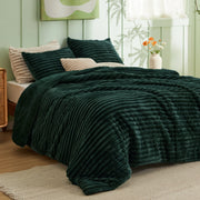 Striped Flannel Comforter Set