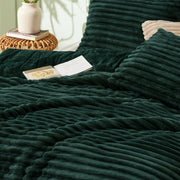 Striped Flannel Comforter Set