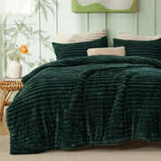 Striped Flannel Comforter Set