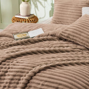 Striped Flannel Comforter Set