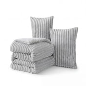 Striped Flannel Comforter Set