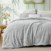 Striped Flannel Comforter Set