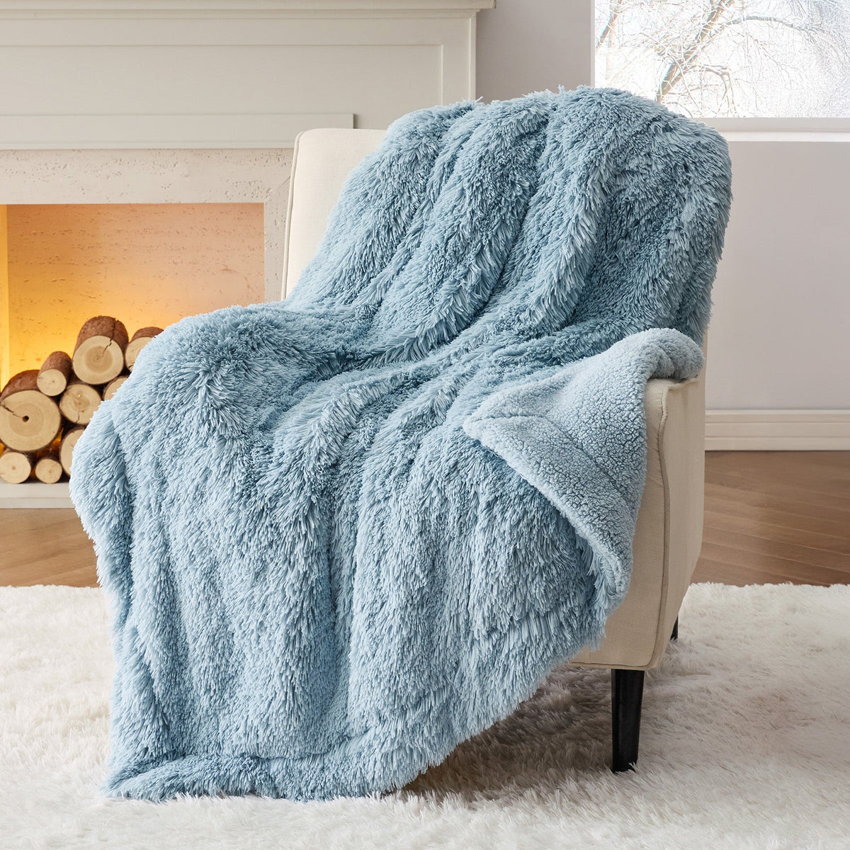 Fuzzy Faux Fur Blanket