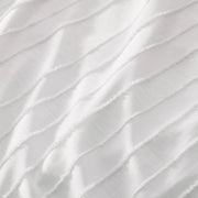 Striped Tufted Embroidery Duvet Cover Set