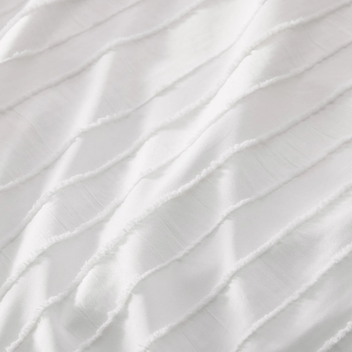 Striped Tufted Embroidery Duvet Cover Set