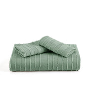Striped Tufted Embroidery Duvet Cover Set