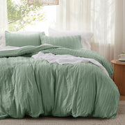 Striped Tufted Embroidery Duvet Cover Set