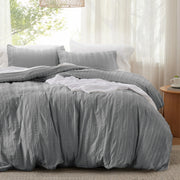 Striped Tufted Embroidery Duvet Cover Set
