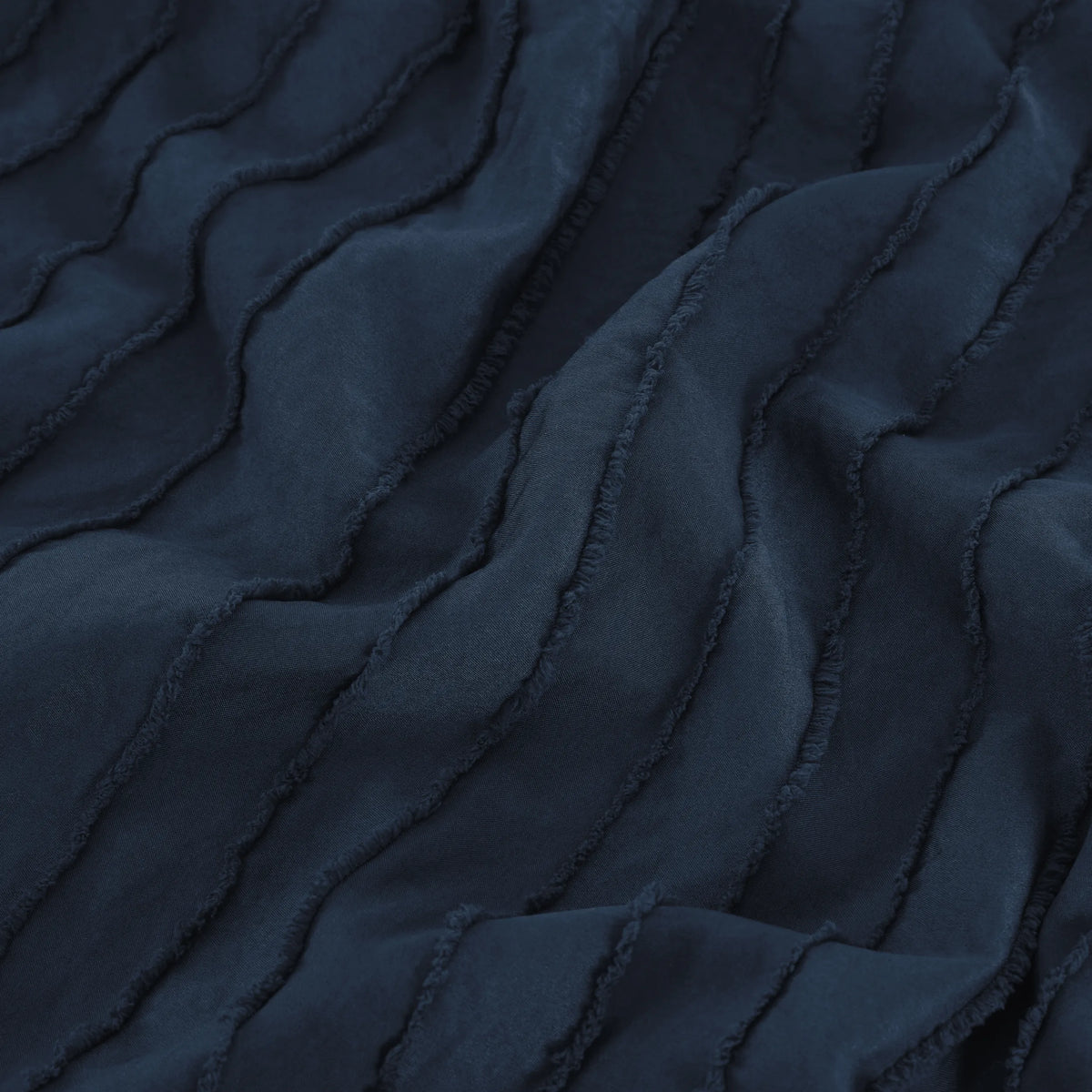 Striped Tufted Embroidery Duvet Cover Set