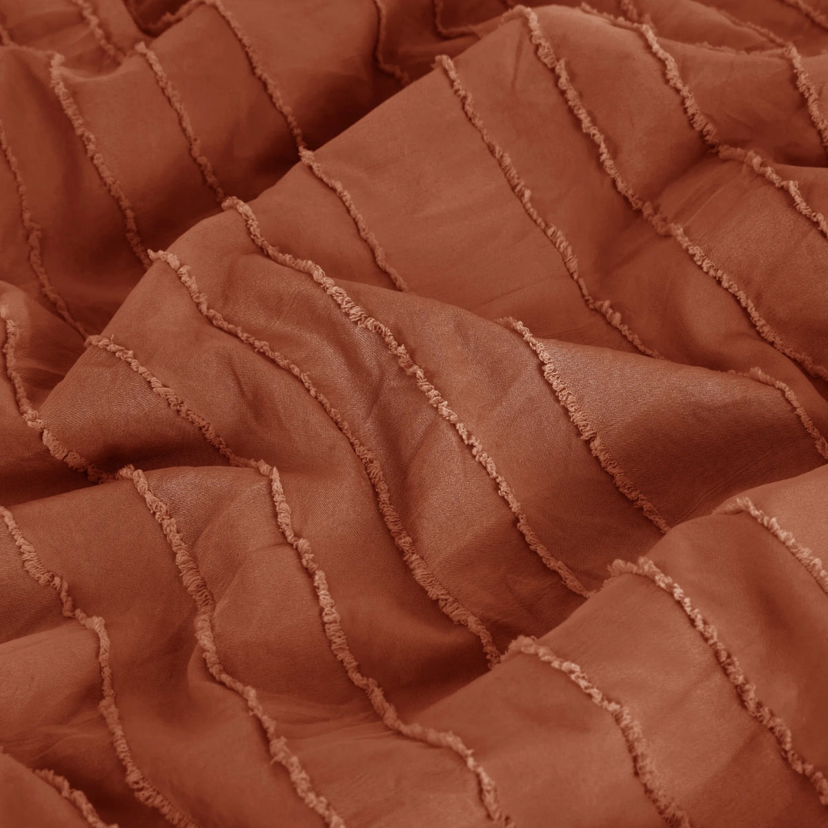 Striped Tufted Embroidery Duvet Cover Set