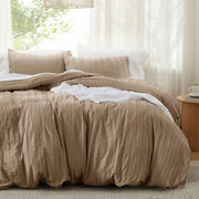 Striped Tufted Embroidery Duvet Cover Set