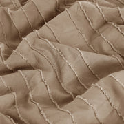 Striped Tufted Embroidery Duvet Cover Set