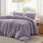 Striped Tufted Embroidery Duvet Cover Set