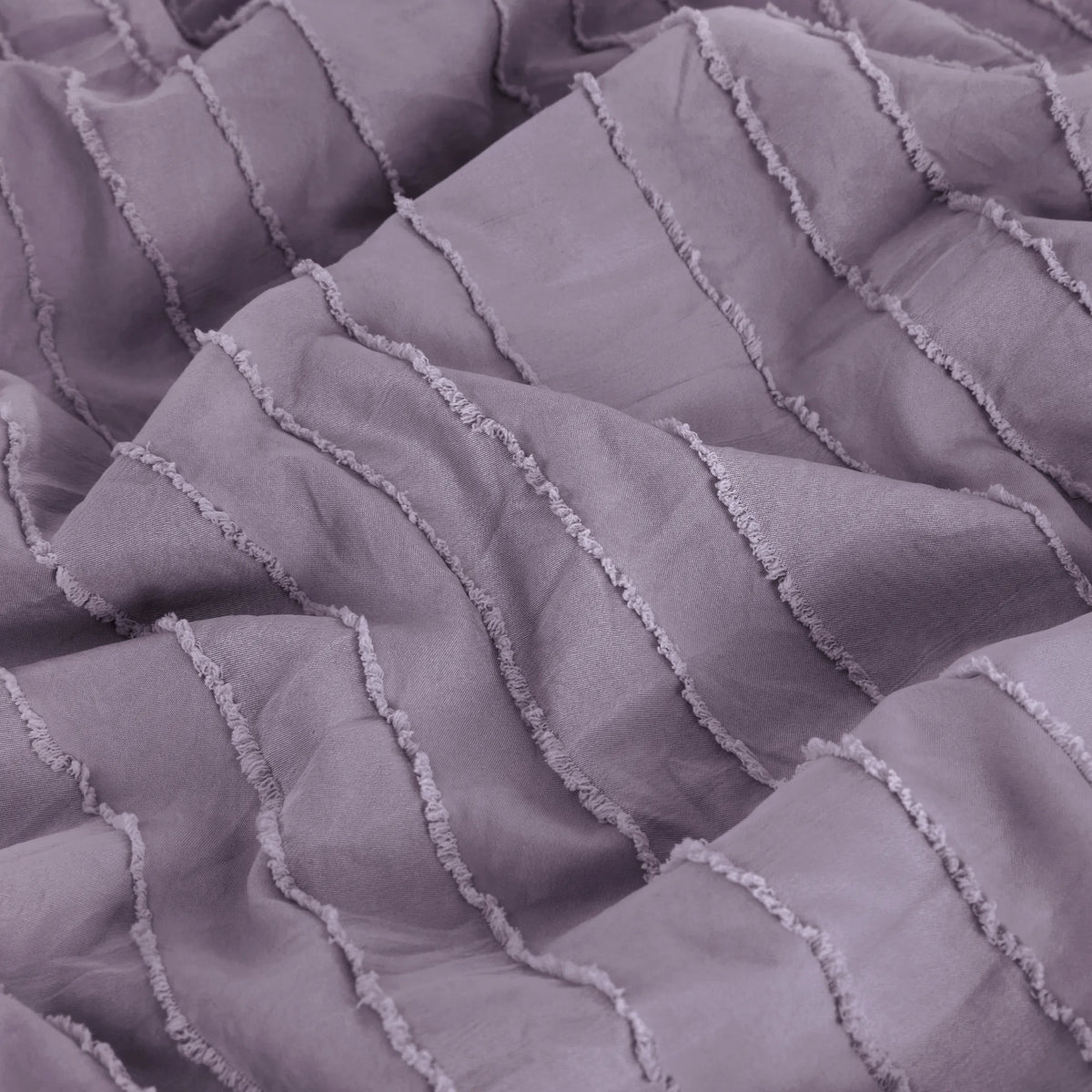Striped Tufted Embroidery Duvet Cover Set