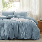 Striped Tufted Embroidery Duvet Cover Set