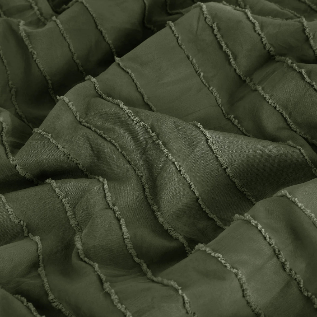Striped Tufted Embroidery Duvet Cover Set