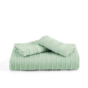 Striped Tufted Embroidery Duvet Cover Set