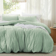 Striped Tufted Embroidery Duvet Cover Set